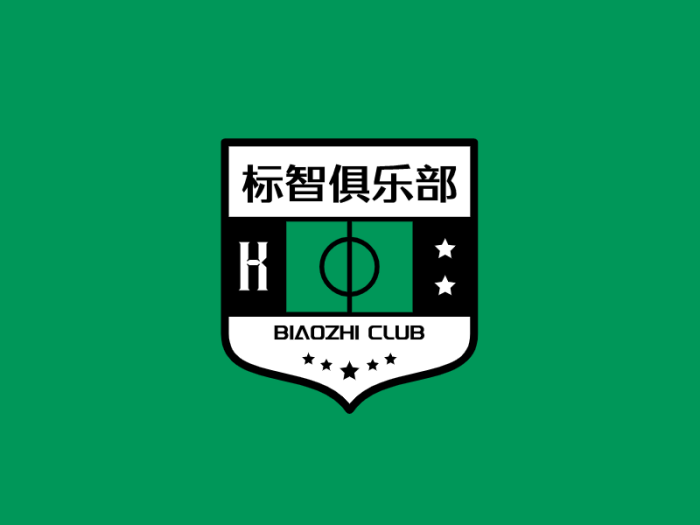 创意酷炫足球运动徽章logo设计