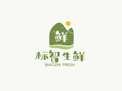 清新生鲜logo设计