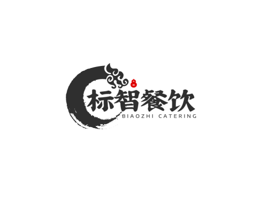 中式水墨龙头餐饮logo设计