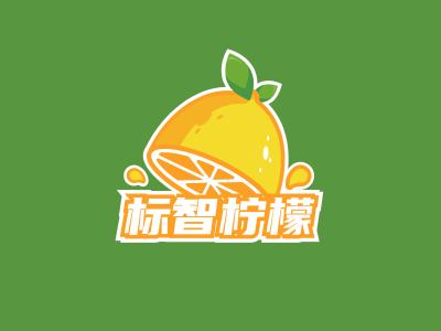 创意手绘卡通柠檬水果logo设计