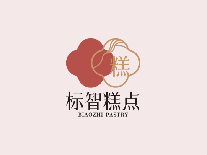 新中式文艺糕点logo设计