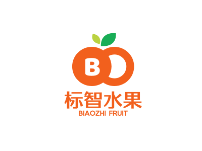 简约扁平水果logo设计