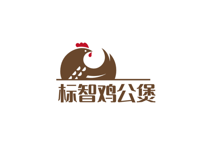 卡通餐饮鸡logo设计