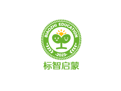 卡通徽章儿童教育logo设计
