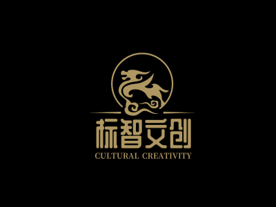中式复古狮子老虎貔貅文创logo设计