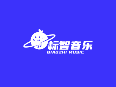 创意卡通星球音乐logo设计