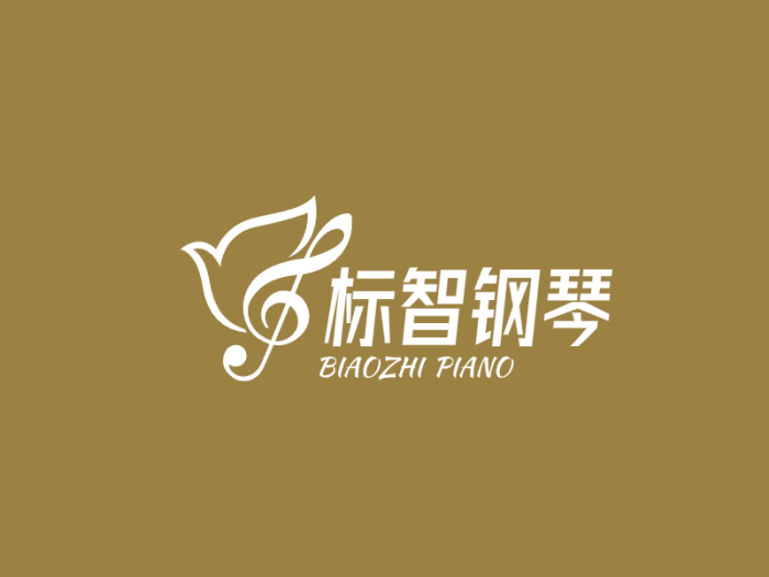 文艺高级音乐钢琴logo设计
