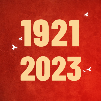 简约红色建党周年微信公众号次图设计