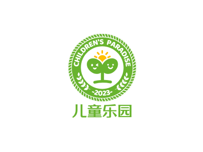 创意卡通儿童乐园徽章logo设计