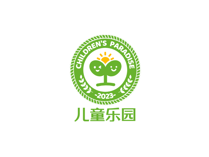 创意卡通儿童乐园徽章logo设计