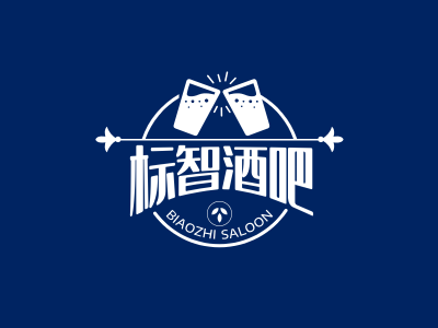 创意酷炫徽章酒吧logo设计
