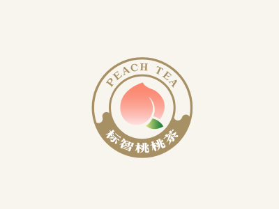 創意徽章水果茶飲logo設計