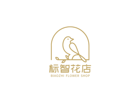 简约文艺花店logo设计