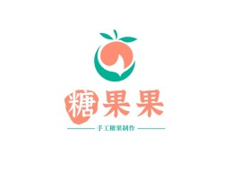 粉綠色卡通水果圖標logo設計公司logo設計