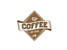 創意咖啡徽章logo設計公司logo設計