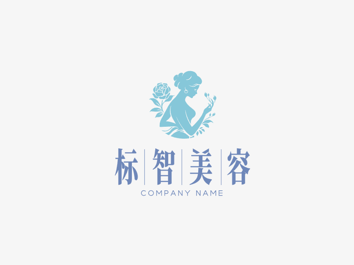 簡約文藝清新女裝美容logo設(shè)計(jì)