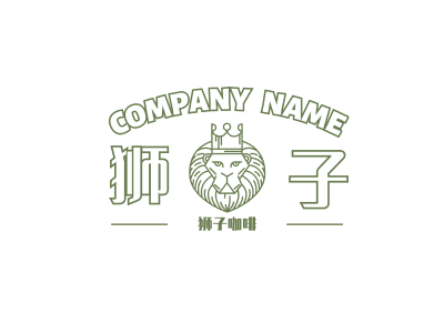 绿色创意狮子店铺logo设计