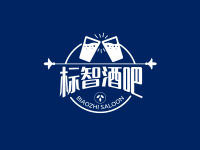 创意酷炫徽章酒吧logo设计