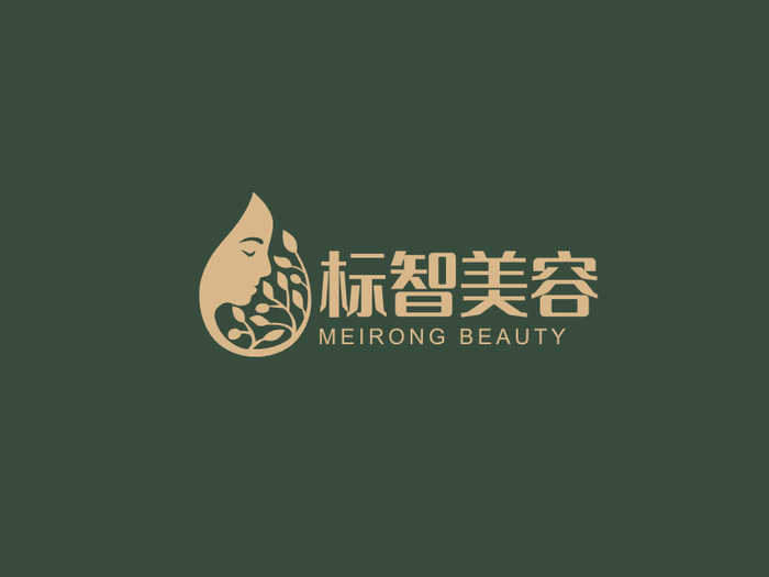 简约创意女人侧脸美容logo设计