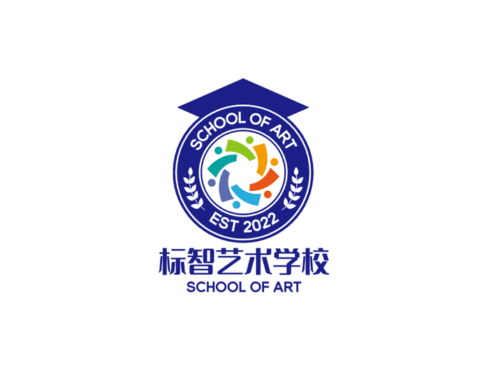 简约学校徽章logo设计