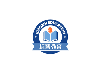 简约教育学校徽章logo设计