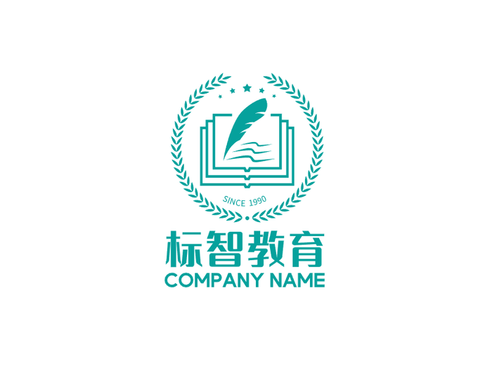 简约创意教育行业徽章logo护色剂