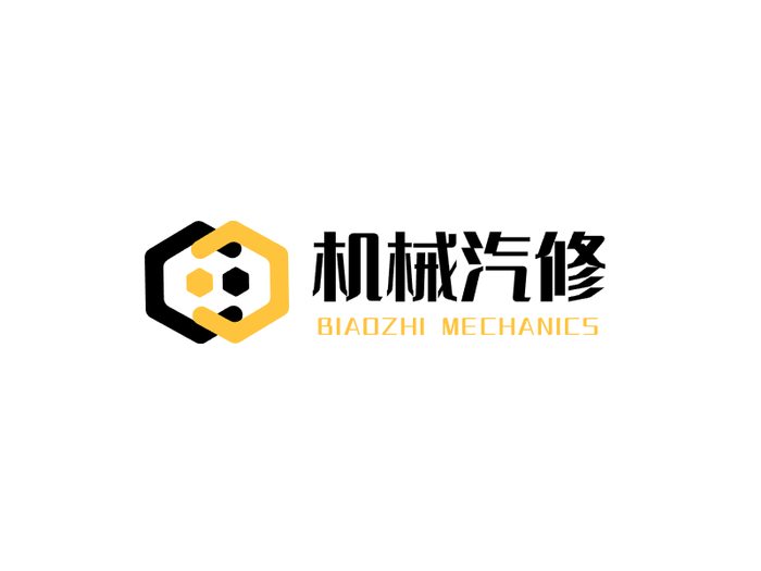 棕色创意齿轮机械logo设计