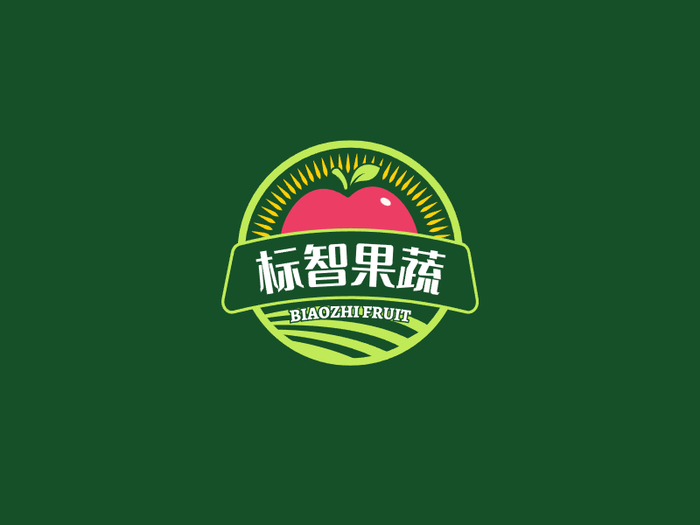 卡通徽章生鲜水果logo设计