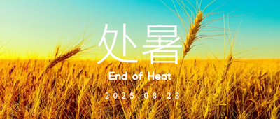 簡約實景 24節(jié)氣 處暑 微信公眾號封面設計