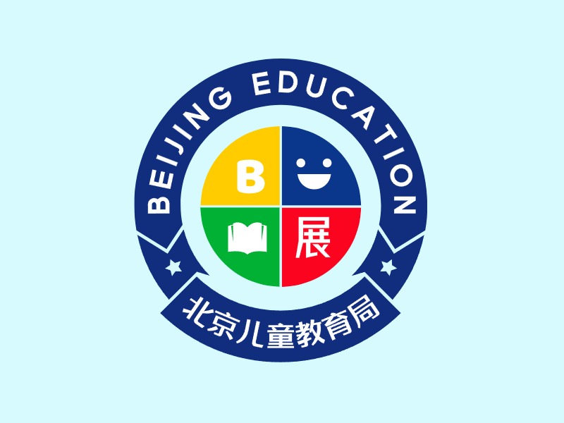 北京儿童教育局logo标志设计