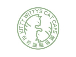可爱咪咪猫咖公司logo设计