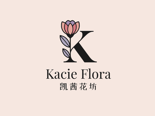 文艺花店字母logo设计