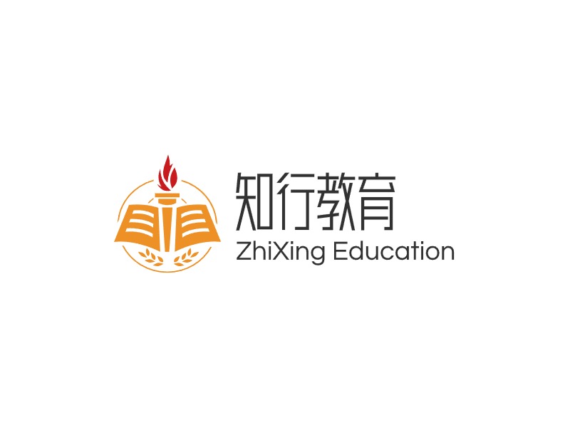 知行教育logo标志设计