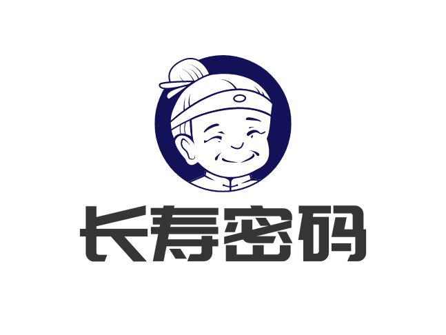 长寿密码门店logo标志设计