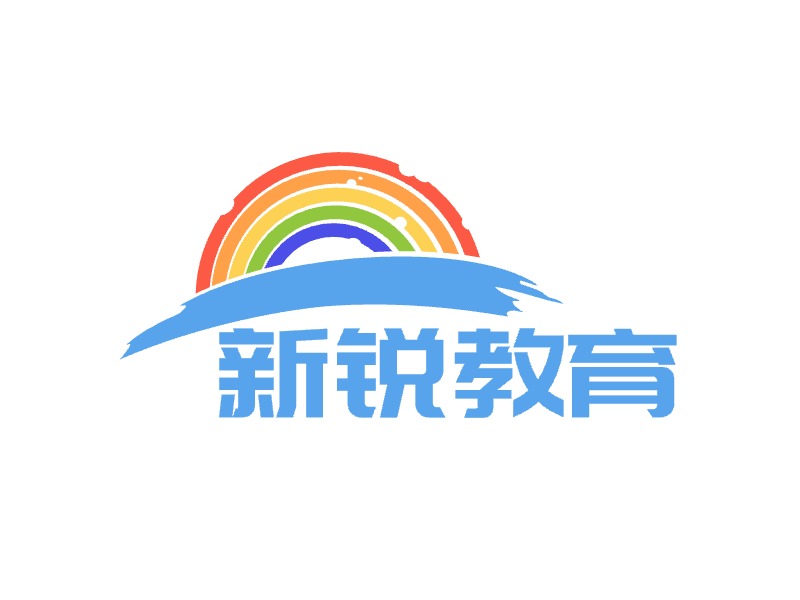 新锐教育logo标志设计