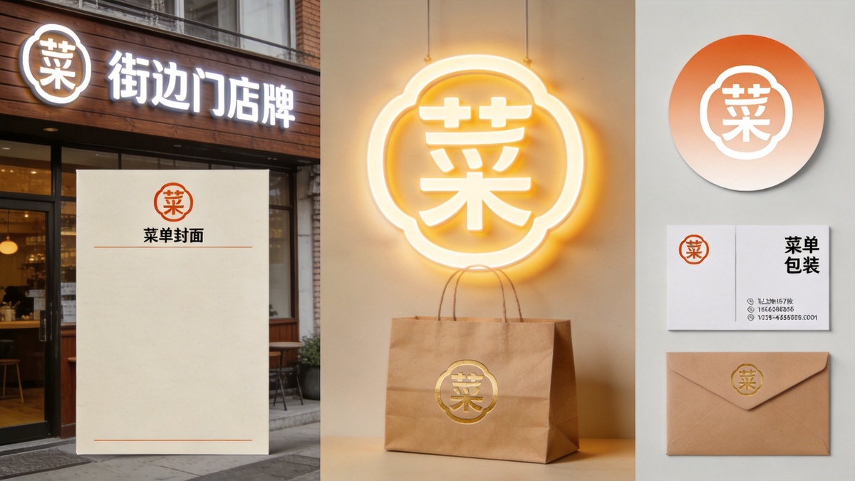 门店Logo设计全流程场景适配图