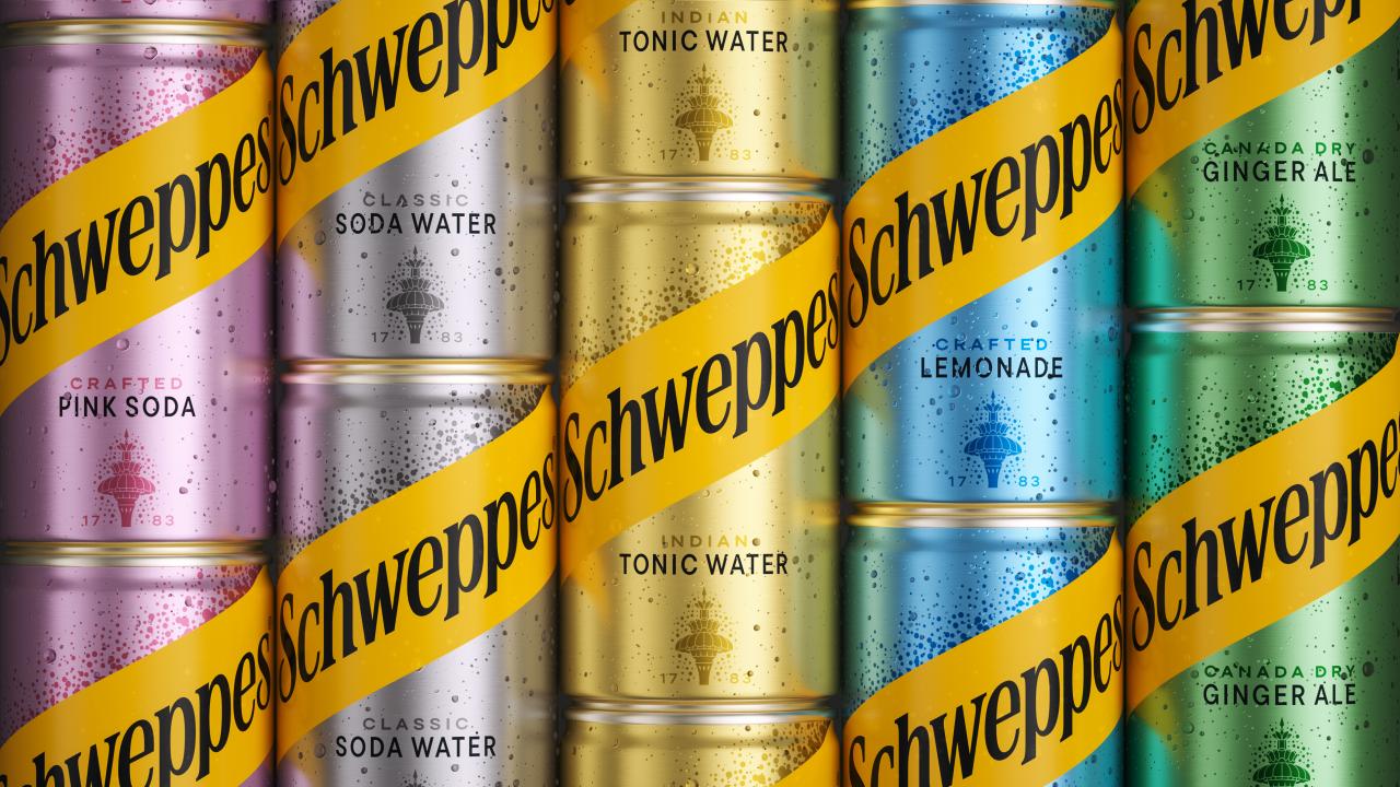 Schweppes 多形态包装应用（来源：Creative Boom）